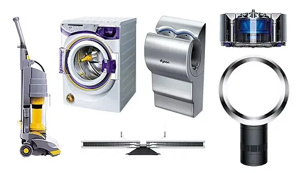 An assortment of the Dyson product innovations.